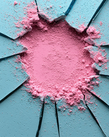 Cracked pink powder backgroundの素材