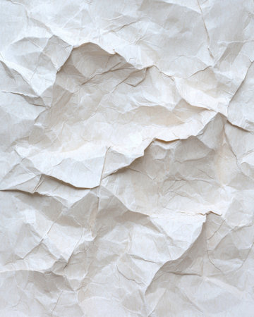 crumpled white paper texture backgroundの素材