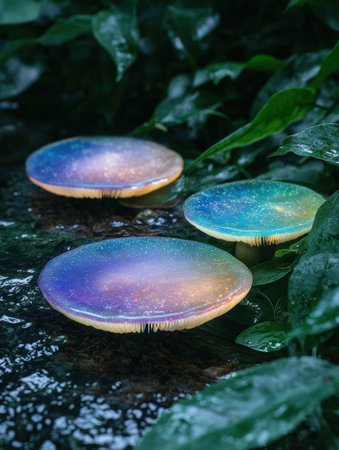 Magical mushrooms in the forestの素材