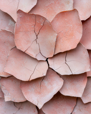 Cracked terracotta tilesの素材