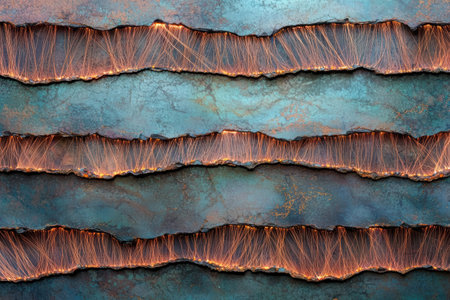 Vibrant abstract copper and turquoise backgroundの素材