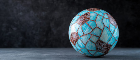 Stained glass globe on dark backgroundの素材