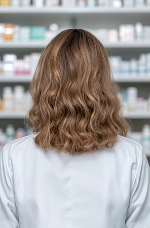 wavy hair in salonの素材