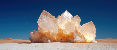 Stunning crystal formations in the desertの素材