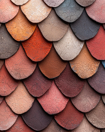 Textured wooden tiles in warm tonesの素材