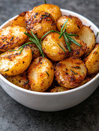Roasted potatoes with rosemaryの素材