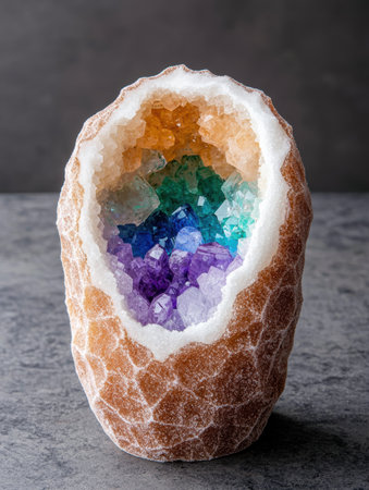 Colorful Geode Crystal Clusterの素材