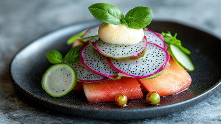 Colorful and healthy fruit and vegetable saladの素材