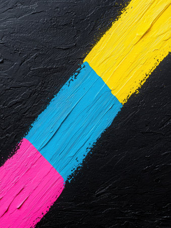 abstract acrylic painting with vibrant colorsの素材