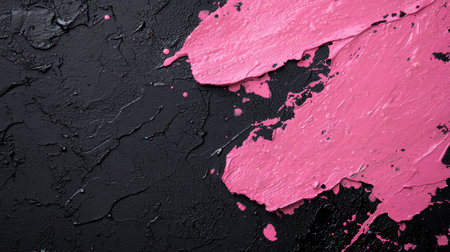 abstract pink and black paint splatter backgroundの素材