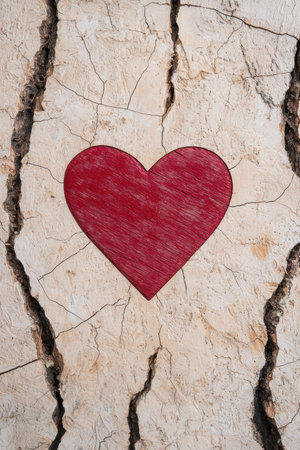 Wooden heart texture backgroundの素材