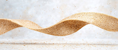 Flowing sand dunes in desert landscapeの素材