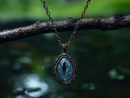 Mystical pendant with ghostly figureの素材
