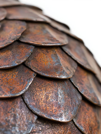 Rusty metal scales or platesの素材
