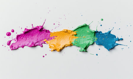Vibrant paint splatter abstract backgroundの素材