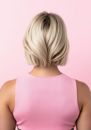 Stylish blonde hair hairstyleの素材