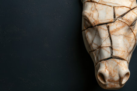 Cracked marble texture with dark backgroundの素材