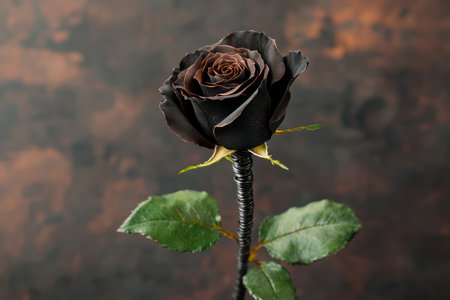 Mysterious black rose with dark petalsの素材