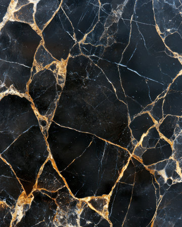 Elegant black and gold marble texture backgroundの素材