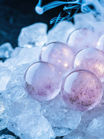 Frozen bubbles in the winterの素材