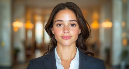 Confident young professional woman in business attireの素材