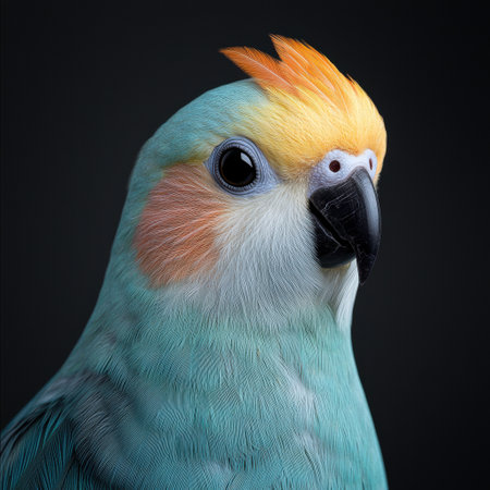 Colorful parrot close-up portraitの素材