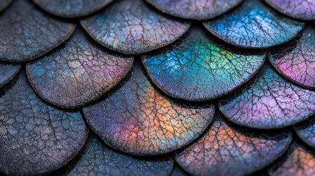 Vibrant iridescent scales patternの素材