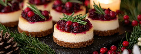 Festive cranberry cheesecake dessertの素材