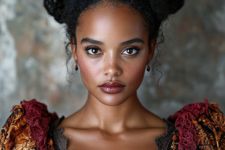 Elegant and Captivating Portrait of a Young Womanの素材