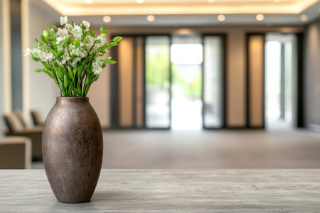 Elegant flower vase in modern interiorの素材