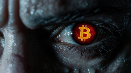 Cryptocurrency bitcoin eyeの素材