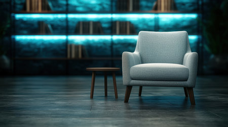 cozy armchair in modern living roomの素材