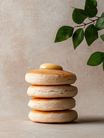 Stack of Buttery Biscuits with Honeyの素材