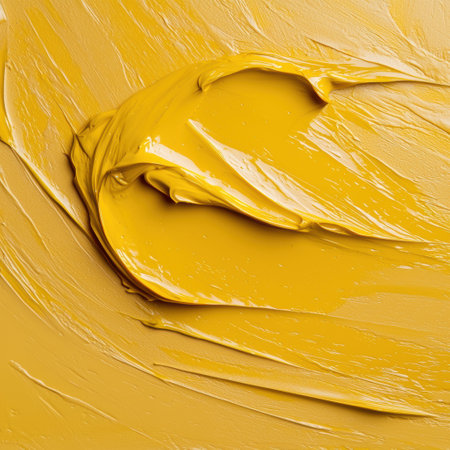 Abstract yellow paint texture backgroundの素材