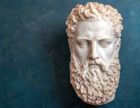 Ancient Greek Marble Bust of a Bearded Manの素材
