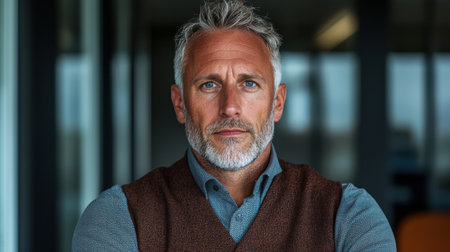 Portrait of a serious middle-aged businessmanの素材