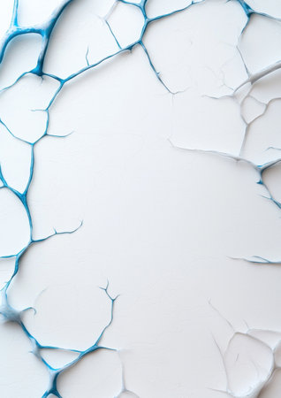 Abstract blue paint crack texture backgroundの素材