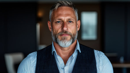 Portrait of a confident middle-aged businessmanの素材