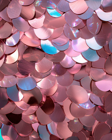 Rose gold sequins background textureの素材