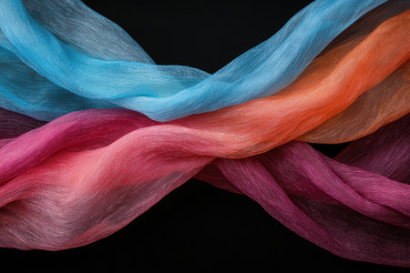 Abstract colorful fabric texture backgroundの素材