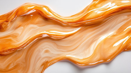 Abstract caramel swirl background textureの素材