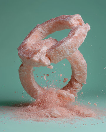 Pink salt crystal explosion, abstract art backgroundの素材