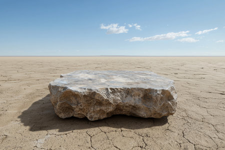 Stone platform in a desert landscapeの素材