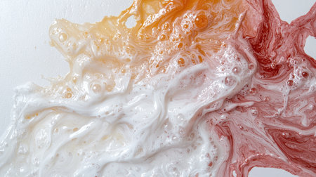 Abstract art of swirling colors and foamの素材