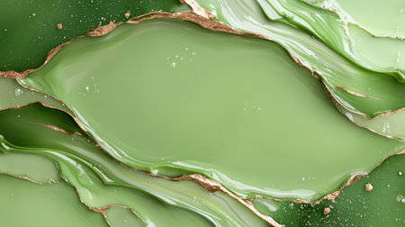 Abstract green and gold marble texture backgroundの素材