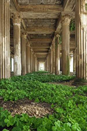 Overgrown Ruins of an Ancient Buildingの素材