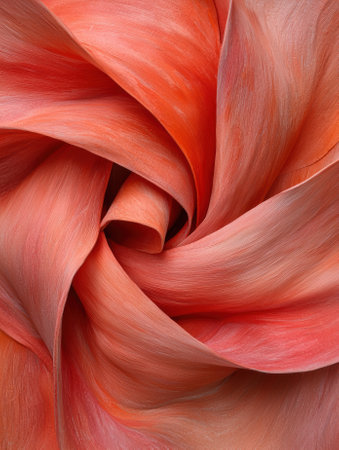 Abstract swirling coral-colored textile patternの素材