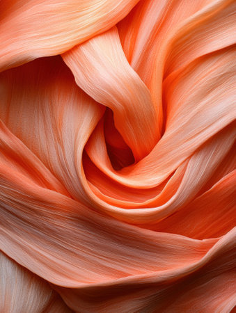 Abstract swirling peach fabric textureの素材