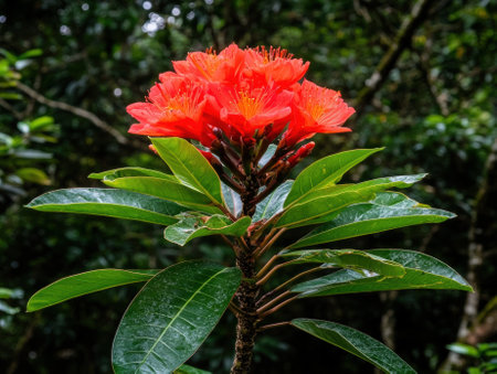 Vibrant orange flowers in full bloomの素材