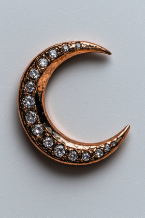 Crescent moon shaped diamond jewelryの素材